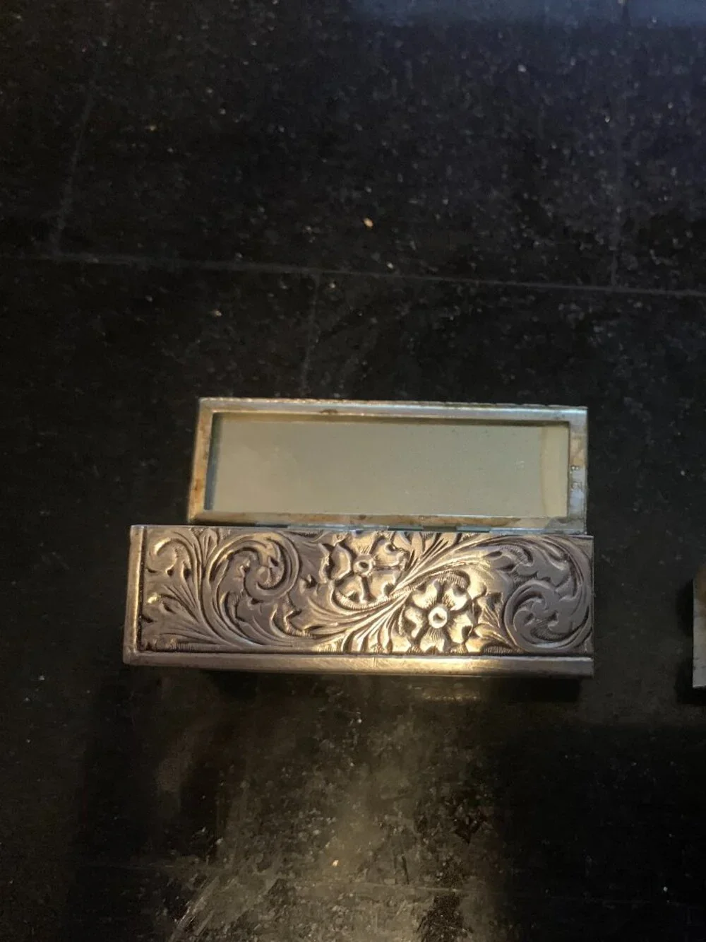 Vintage Italian 800 Silver Makeup Compact & Lipstick Case